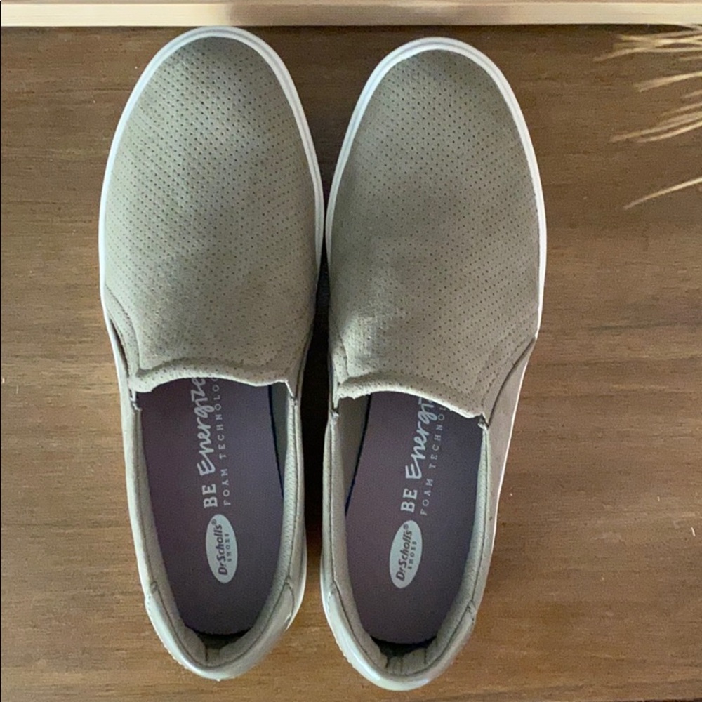 Dr sholls light green slip on